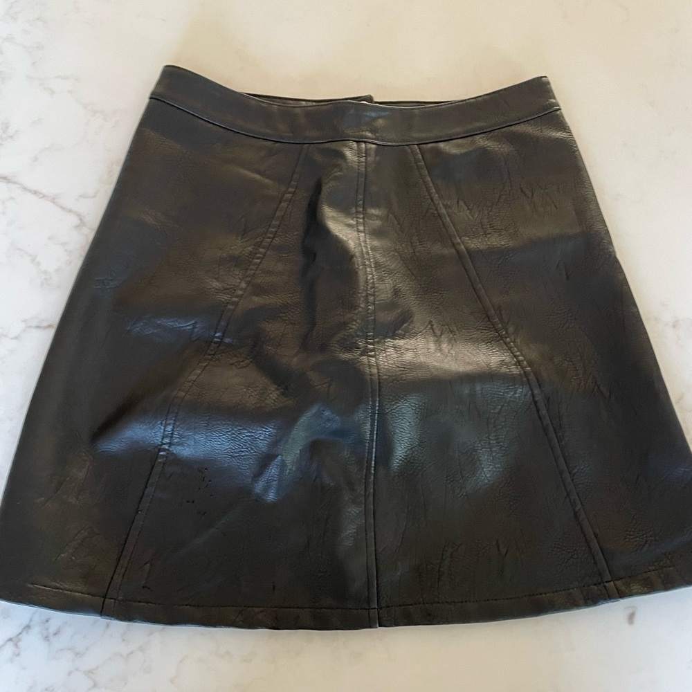 Zara Faux leather skirt